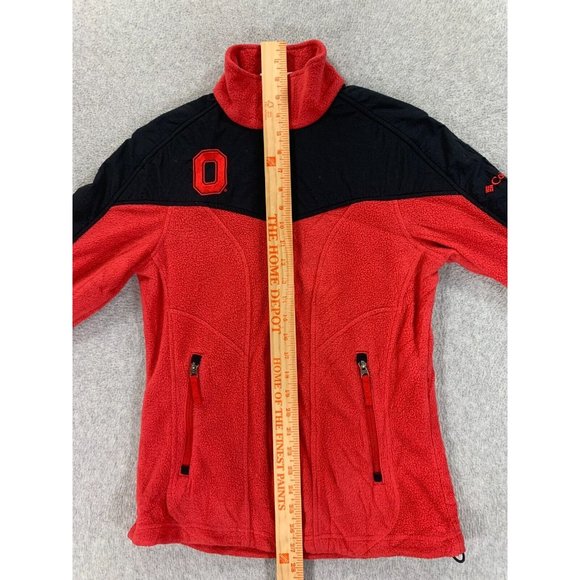 Ohio State Buckeyes Columbia Fleece Campus Jacket (Women's Small) Red - Picture 9 of 13